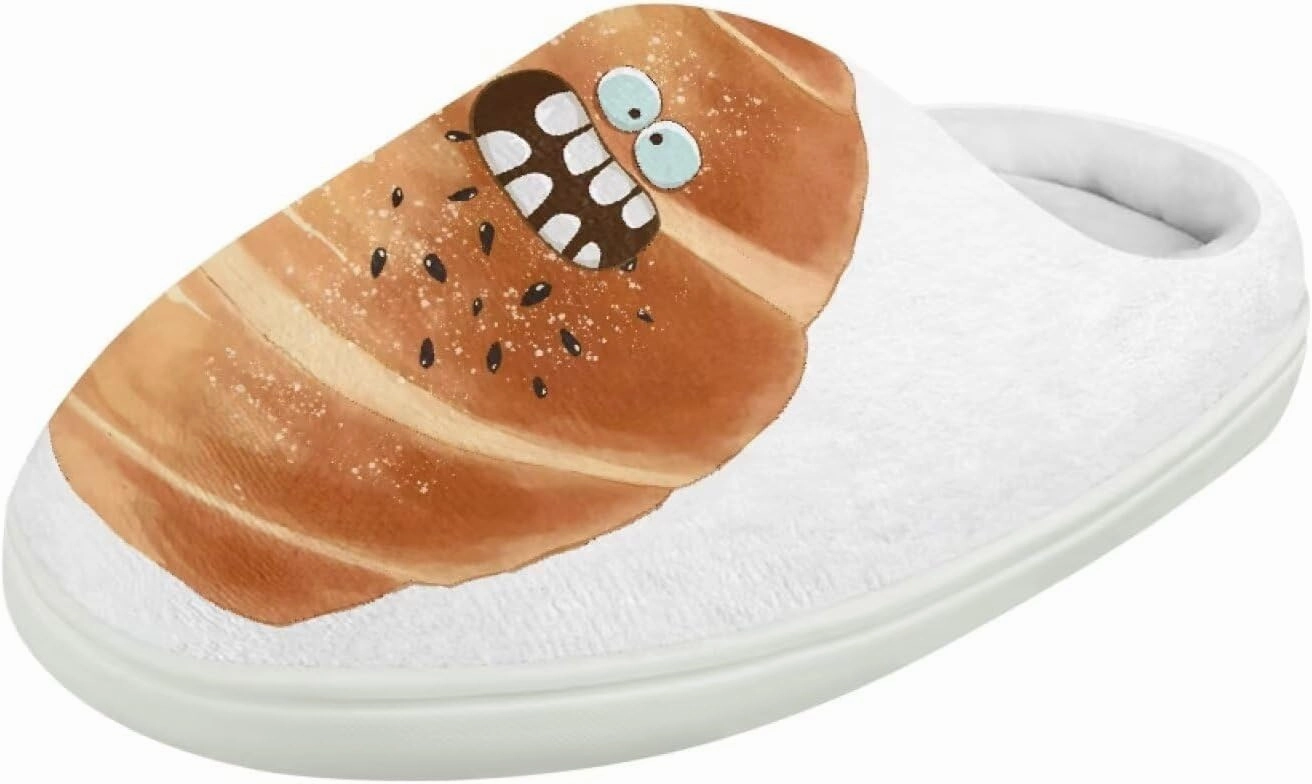 Kids Food Cotton Slippers Fuzzy Warm Cozy Slippers Breathable Fluffy Plush Outdoor Slippers for Litter Kid US 9-15