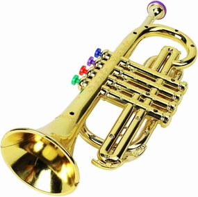 Kids Trumpet Toy, Color Coding, Educational Trumpet Toy for Children, Coordination Training, 4 Colorful Keys, Musical for Playing
