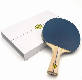Killerspin Classic Racket, Ping Pong Paddle for Beginners, Jet Basic Rubber Grips, Flared Handle, Blue