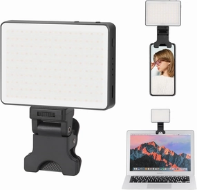 King Ma Portable Selfie Phone Light, 3 Mode LED Clip-on Light for iPhone, TikTok, Vlog, Computer Laptop Video Conferencing