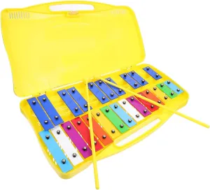 Kisangel Instruments for Boys and Girls 25-note Metallophone Musical Toy Develop Sensory Music Skills for Toddlers