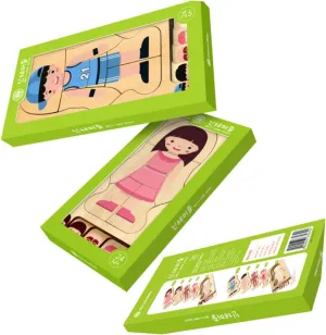 Kisangel Safe Wooden Puzzle Body Constitution Toy for Boys and Girls -on Learning Experience