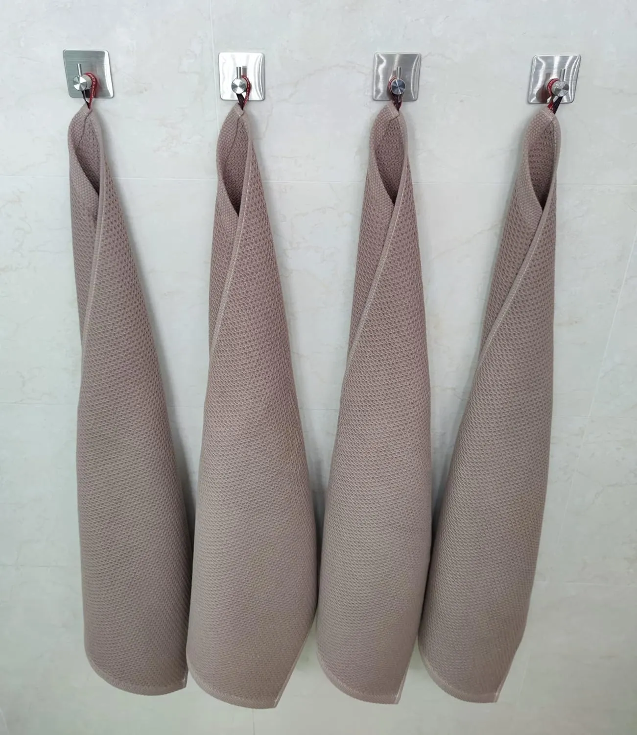 Kitchen Towels 100% Cotton Waffle Weave Dish Towel for Cleaning Drying Dishes Extra Absorbent and Soft, Dish Cloth,13 x 28 Inch(EarthBrown-4 Pack)