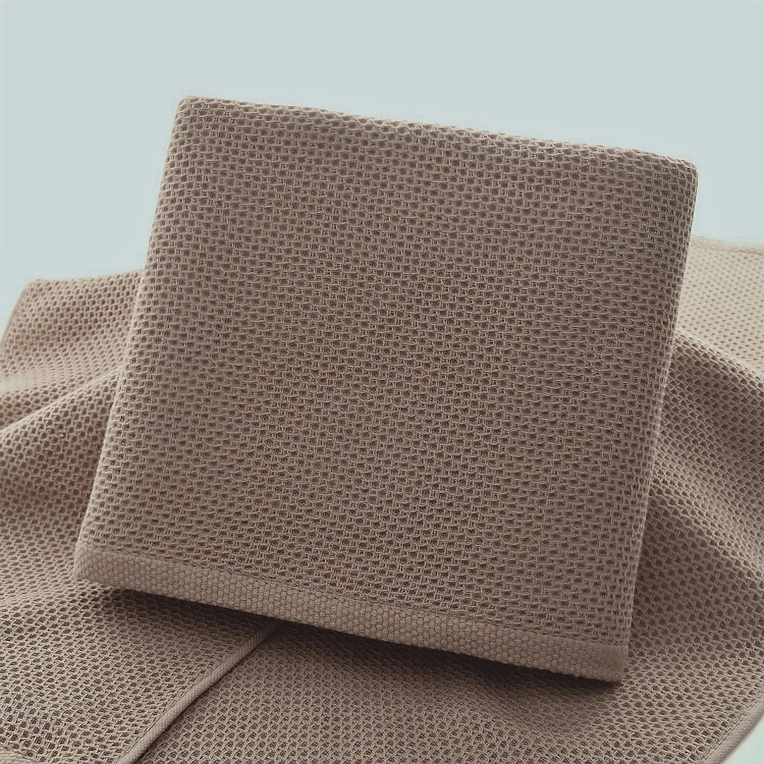 Kitchen Towels 100% Cotton Waffle Weave Dish Towel for Cleaning Drying Dishes Extra Absorbent and Soft, Dish Cloth,13 x 28 Inch(EarthBrown-4 Pack)