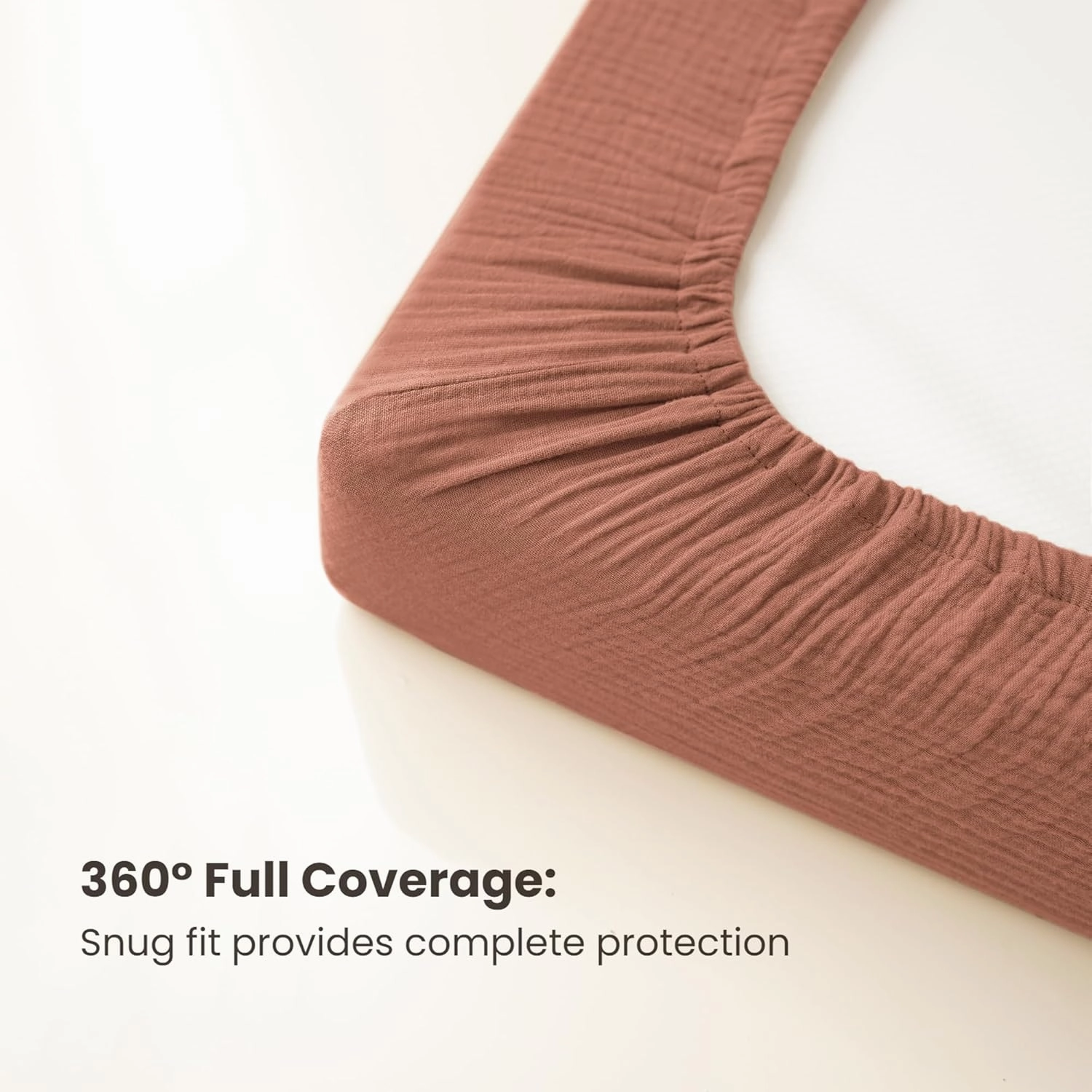Konssy Muslin Changing Pad Cover for Baby Girls Boys, 100% Cotton Fitted Diaper Chang Table Covers, Soft Breathable Changing Pad Sheets, 2 Pack (Chestnut, Posy)