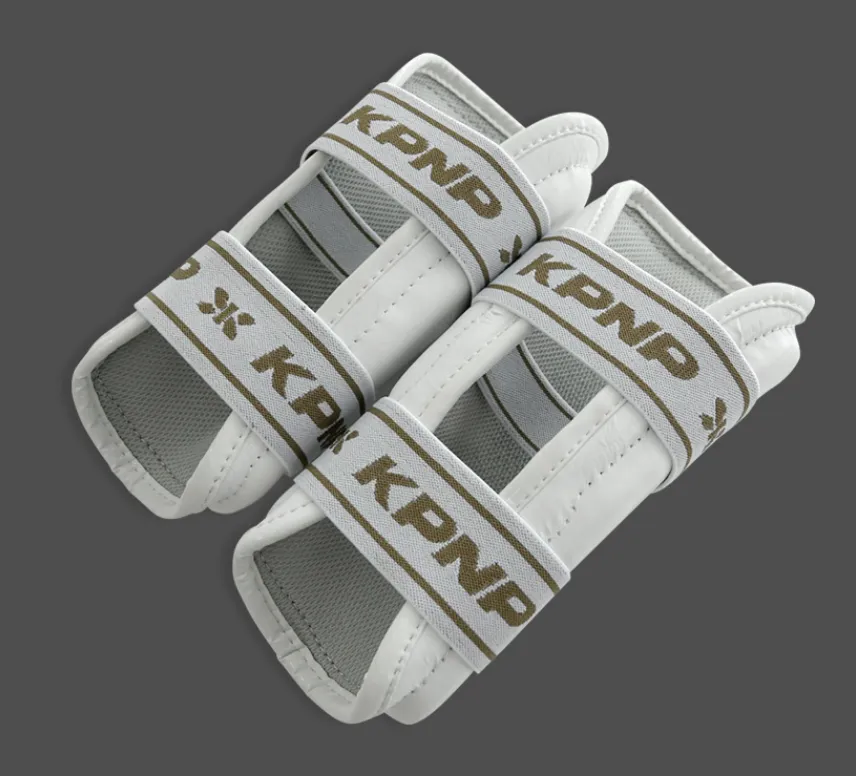 KPNP 'GII' Taekwondo Arm & Shin Guards Set - White/Black