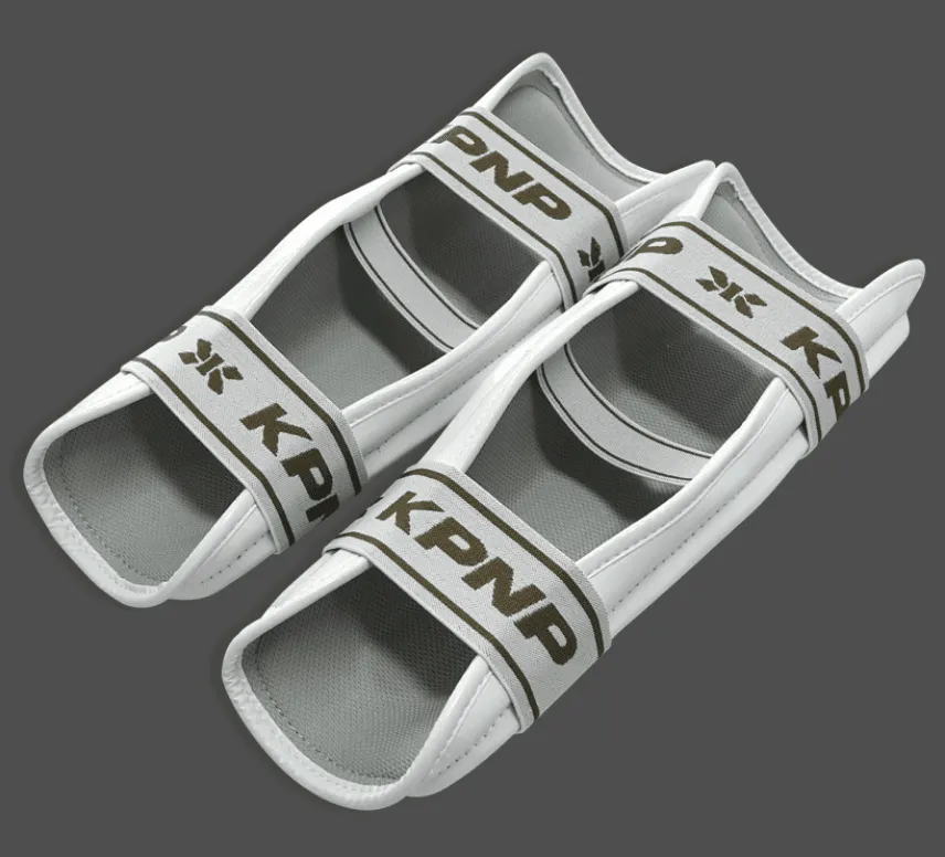 KPNP 'GII' Taekwondo Arm & Shin Guards Set - White/Black