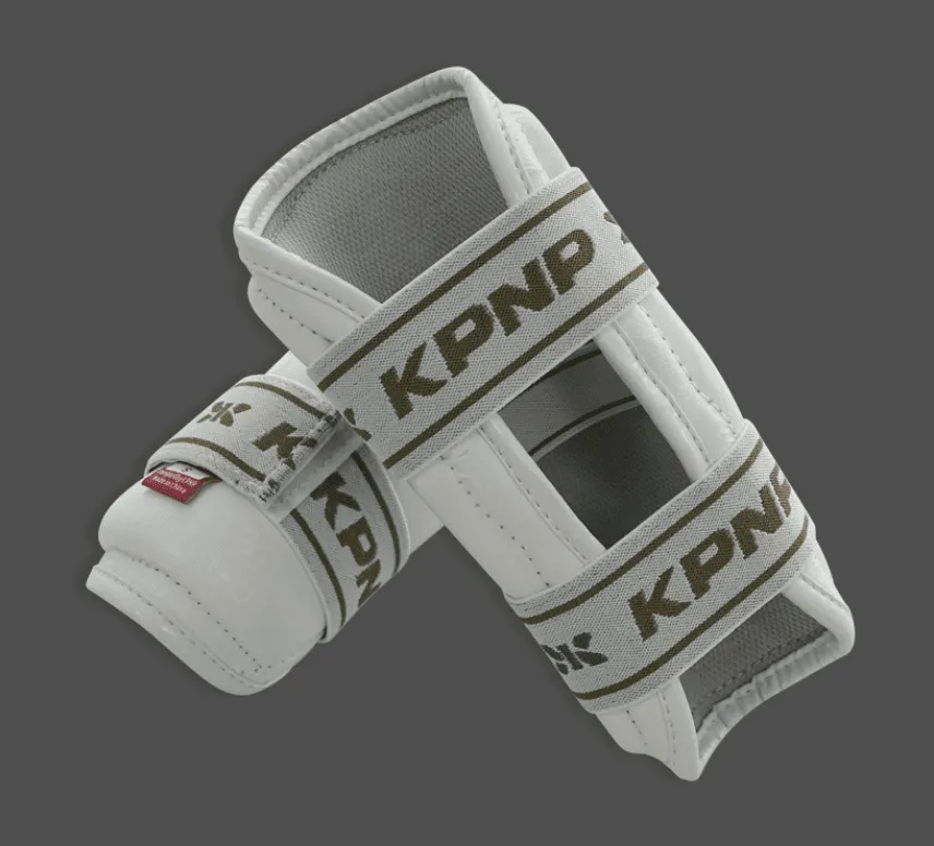 KPNP 'GII' Taekwondo Arm & Shin Guards Set - White/Black