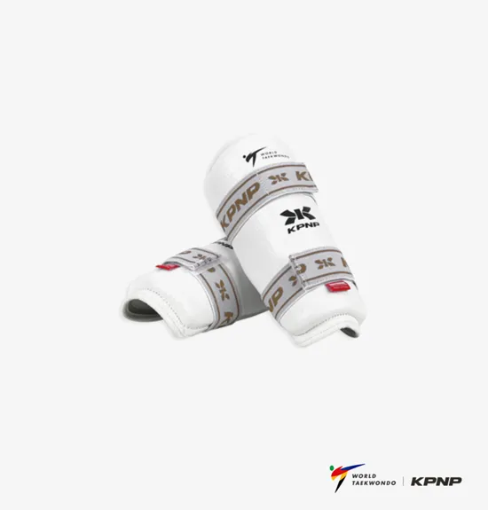 KPNP 'GII' Taekwondo Arm & Shin Guards Set - White/Black