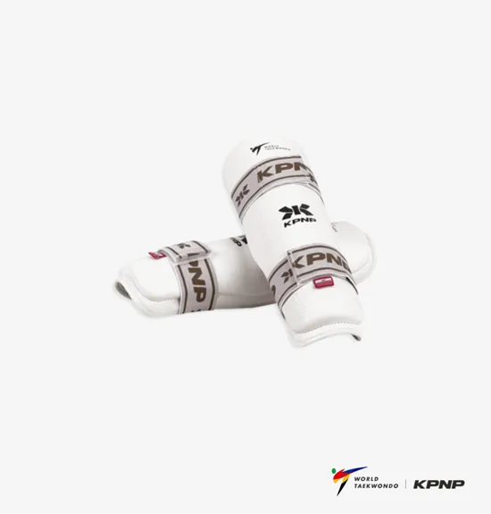 KPNP 'GII' Taekwondo Arm & Shin Guards Set - White/Black