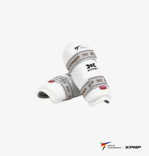 KPNP 'GII' Taekwondo Arm & Shin Guards Set - White/Black