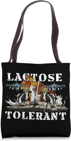 Lactose Tolerant Funny Trendy Meme Don't Let Milk Defeat You Tote Bag