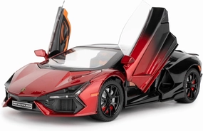 Lamborghini Reventon Toy car, 1/24 cast Model car with Sound, Light and Pullback, Collector's Model car, Gift for Children (red)