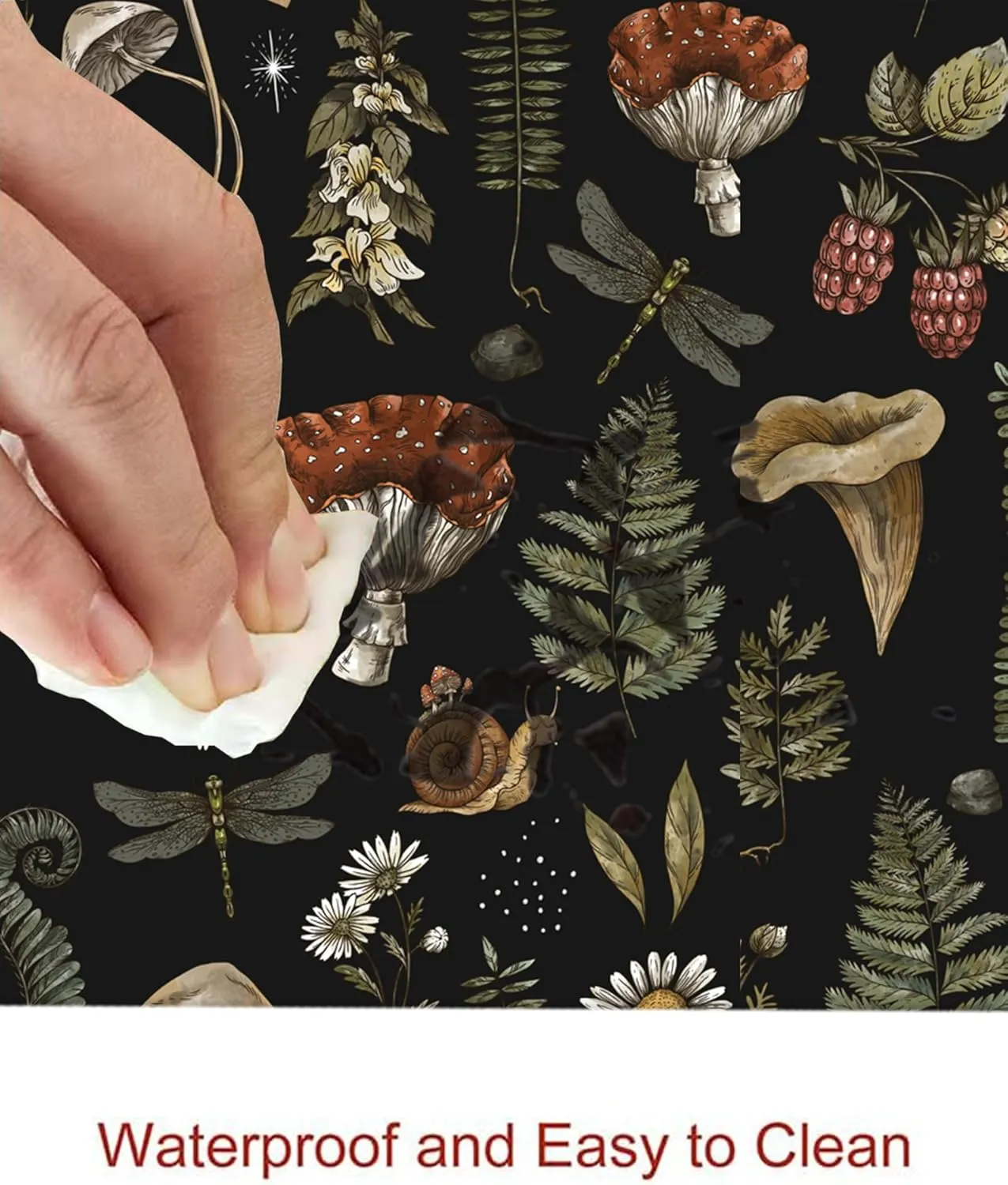Large Gaming Mouse Pad, Computer Mouse Mat, Funny Desk Pad Protector Decoration, Big Cute Desk Pad, Non-Slip Base 31.5 x 11.8 in Cute Boho Mushrooms