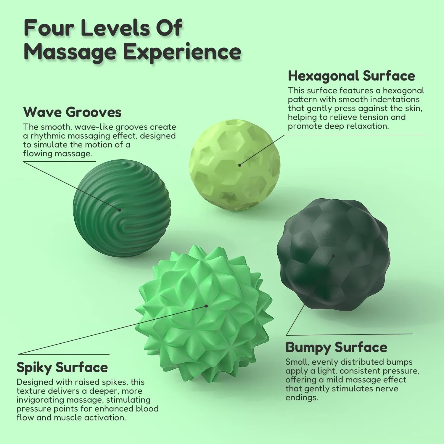 Large Magnetic Sensory Fidget Ball Toy, 8Pcs Silicone Sensory Stress Relief Toys for Adults, Teens with Autism, ADHD, Anxiety, Stocking Stuffers for Women Men Teen Gift (Green, Large)