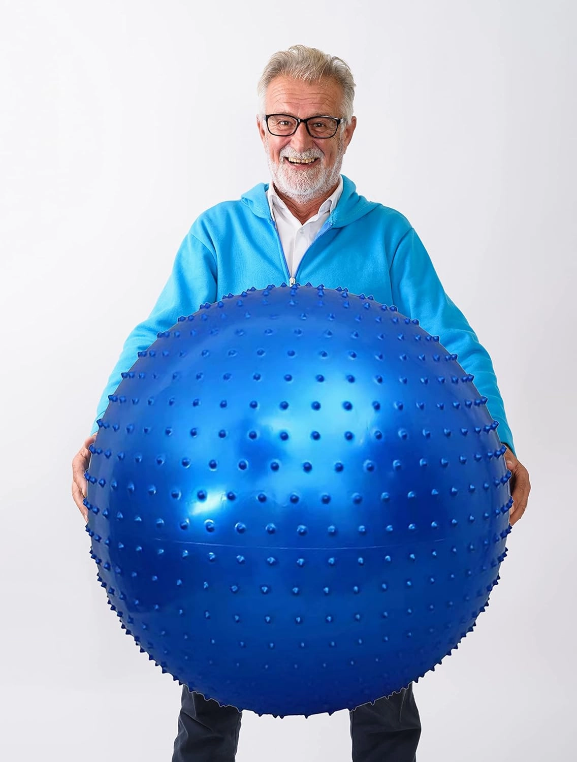 Large Sensory Massage Ball for Kids, 33.5" 85CM Bouncy Exercise Ball for Toddlers, Big Inflatable Balls with Tactile Spikes, Outdoor Giant Yoga Ball, Large Beach Balls
