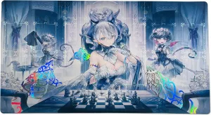 Laser Flashing/Holographic TCG playmat 14x24 inches Trading Card Game mat with Zones (A05)