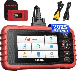 LAUNCH CRP129X V2.0 Elite OBD2 Scanner, 2024 Lifetime Free Online Update Scan Tool, 12 Reset, InjectorCoding, ABS/SRS/TCM/Engine System Diagnostic Scanner, Auto Vin,Car Scanner Diagnostic for all cars
