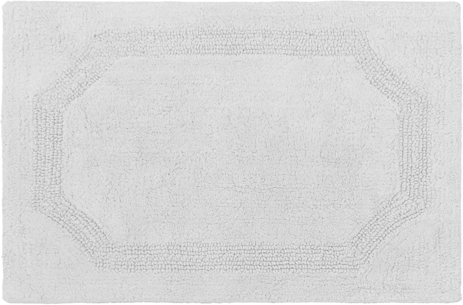 Laura Ashley Reversible Cotton 21 x 34 in. Bath Mat, Light Grey