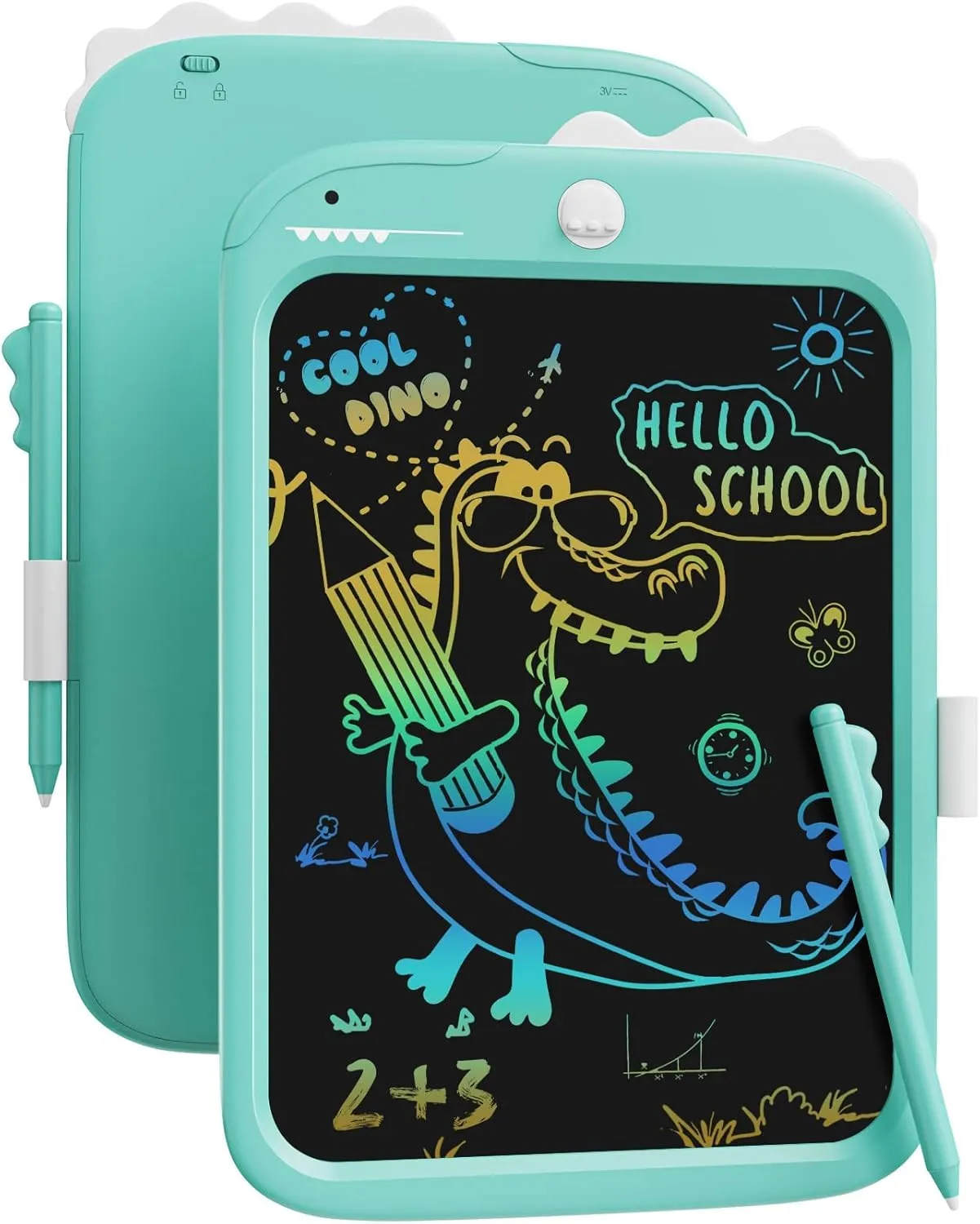 LCD Writing Tablet Dinosaur Toy for Kids,10 inch Doodle Board Drawing Pad Tablet with Lock Function, Erasable, Portable, Educational Learning Toy Gifts for 3 4 5 6 Years Old Boys Girls (Blue)