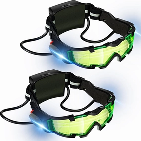 LEIFIDE 2 Pair Night Vision Goggles Night Mission Light up Goggles Kids Camping Gear Gadgets for Kids Hunting Gear for Boys Girls Role Play Costume Party Gift