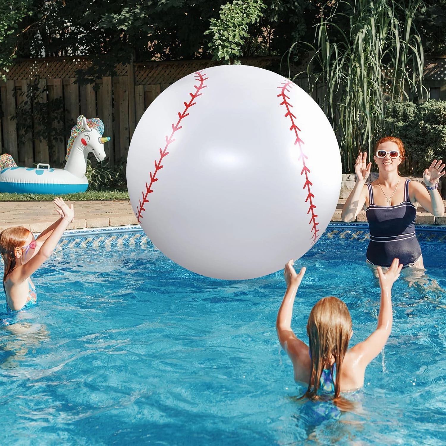 Lewtemi 2 Pcs 27 Inch/ 40 Inch Giant Inflatable Sports Balls Large Inflatable Beach Ball Inflatable Ball for Summer Pool Outdoor Activity Games Toys
