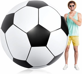 Lewtemi Big Inflatable Giant Soccer Ball Large Inflatable Sport Ball Oversized Football for Outdoor Game Pool Decoration Toys