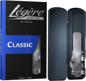 Légère Reeds - Bb Clarinet Reed, Classic, Strength 3.00 (BB3.00) - Premium Synthetic Woodwind Reed