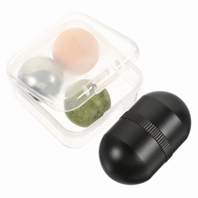 LIFKOME Tighten Skin Jade Massager Beauty Facial Roller Jade Ball Set Volcanic Stone Balls Face Roller for Daily Skin Care