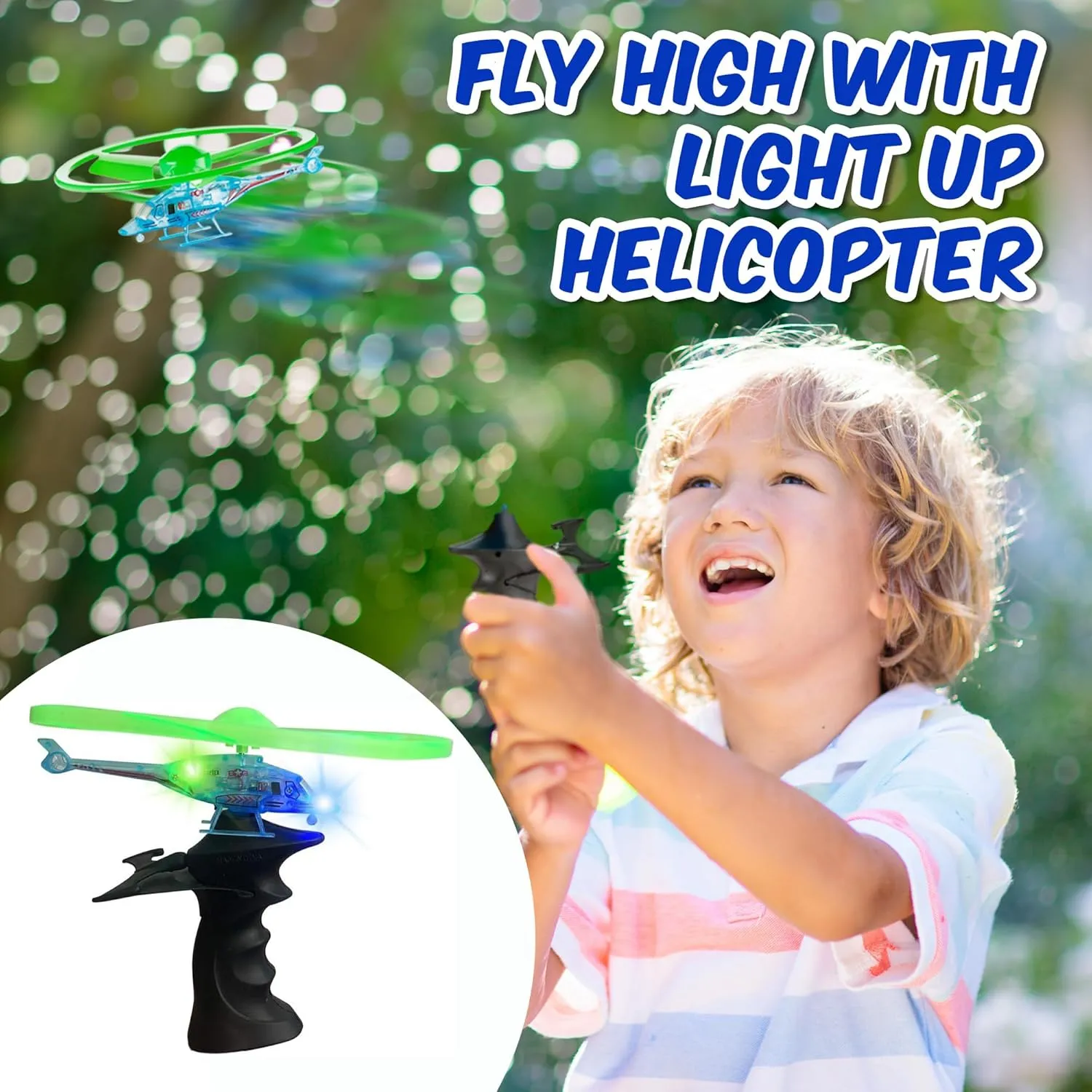 Light Up Ripcord Helicopters, 4 Pack – Fun Flying Toys for Kids with Flashing LED Lights, Perfect for Indoor and Outdoor Play, Great Gift Idea for Boys and Girls!