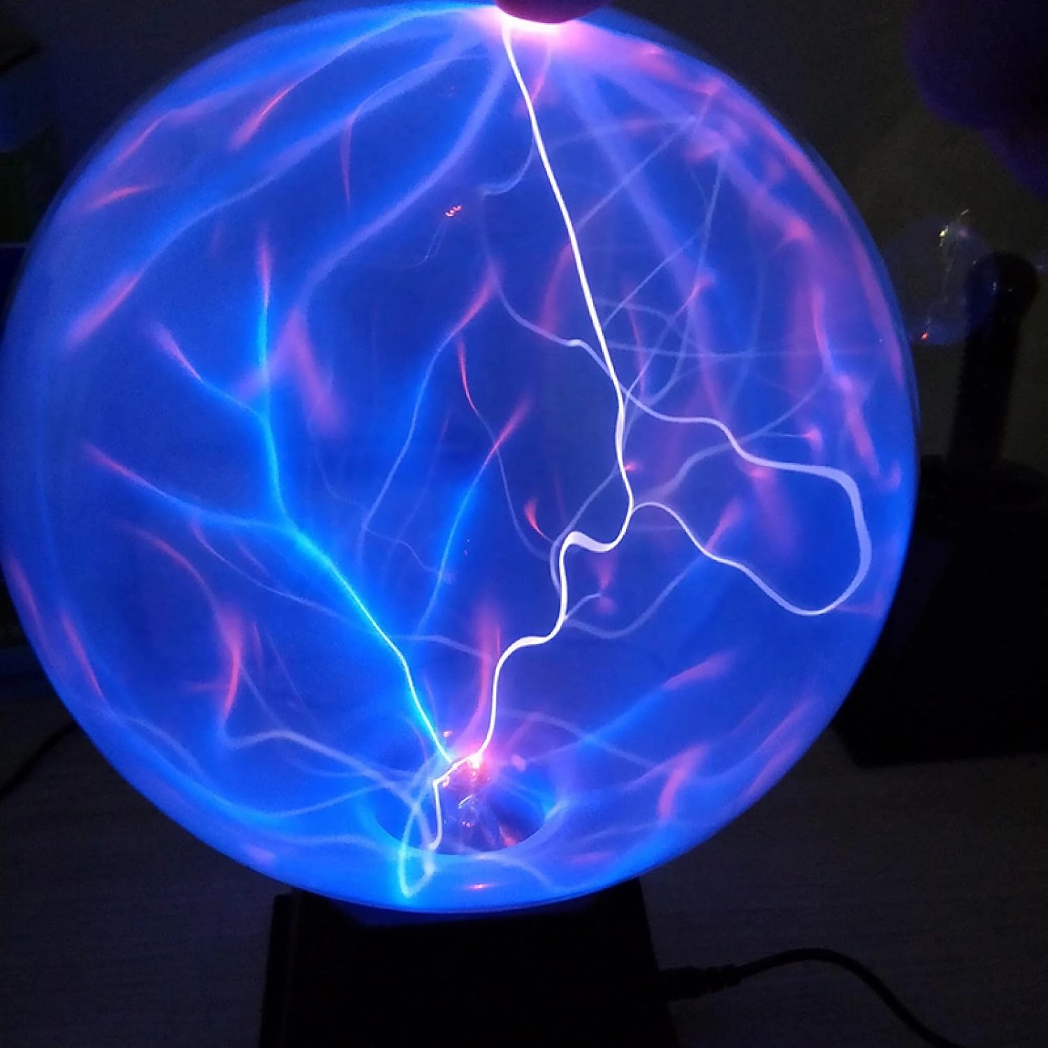 Lightning Ball Ion Ball Tesla Coil Glow Ball Arc Ball Touch Lightning Can Be Voice Controlled 8Intricolor