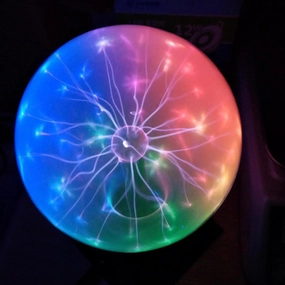 Lightning Ball Ion Ball Tesla Coil Glow Ball Arc Ball Touch Lightning Can Be Voice Controlled 8Intricolor