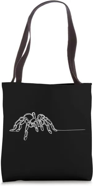 Line Art Drawing Tarantula Invertebrate - Mexican Redknee Tote Bag