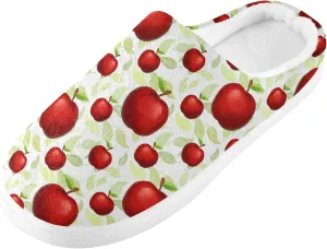 linqin Fruit Apples Womens Mens Cozy Fuzzy Slippers, Soft Warm Lightweight Memory Foam Anti-Slip House Indoor Outdoor Slippers