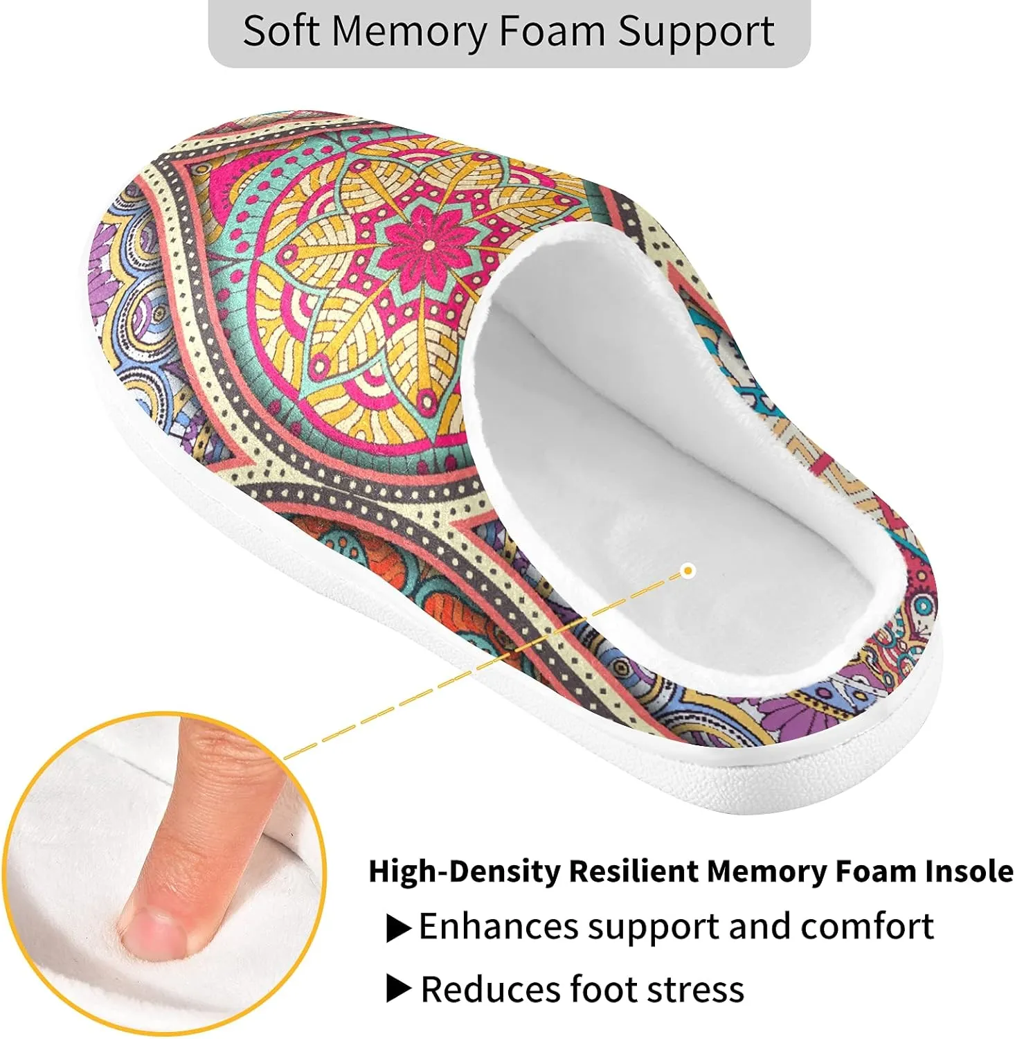 linqin Fruit Apples Womens Mens Cozy Fuzzy Slippers, Soft Warm Lightweight Memory Foam Anti-Slip House Indoor Outdoor Slippers