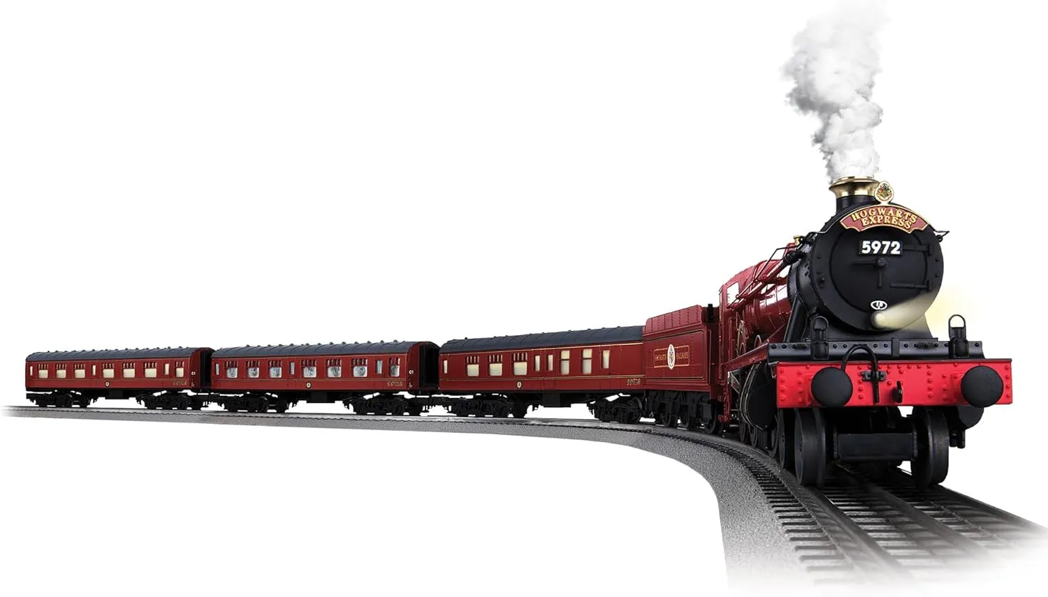 Lionel Hogwarts Express LionChief Electric O Gauge Bluetooth 5.0 Train Set with Remote and Dementors Coach Car