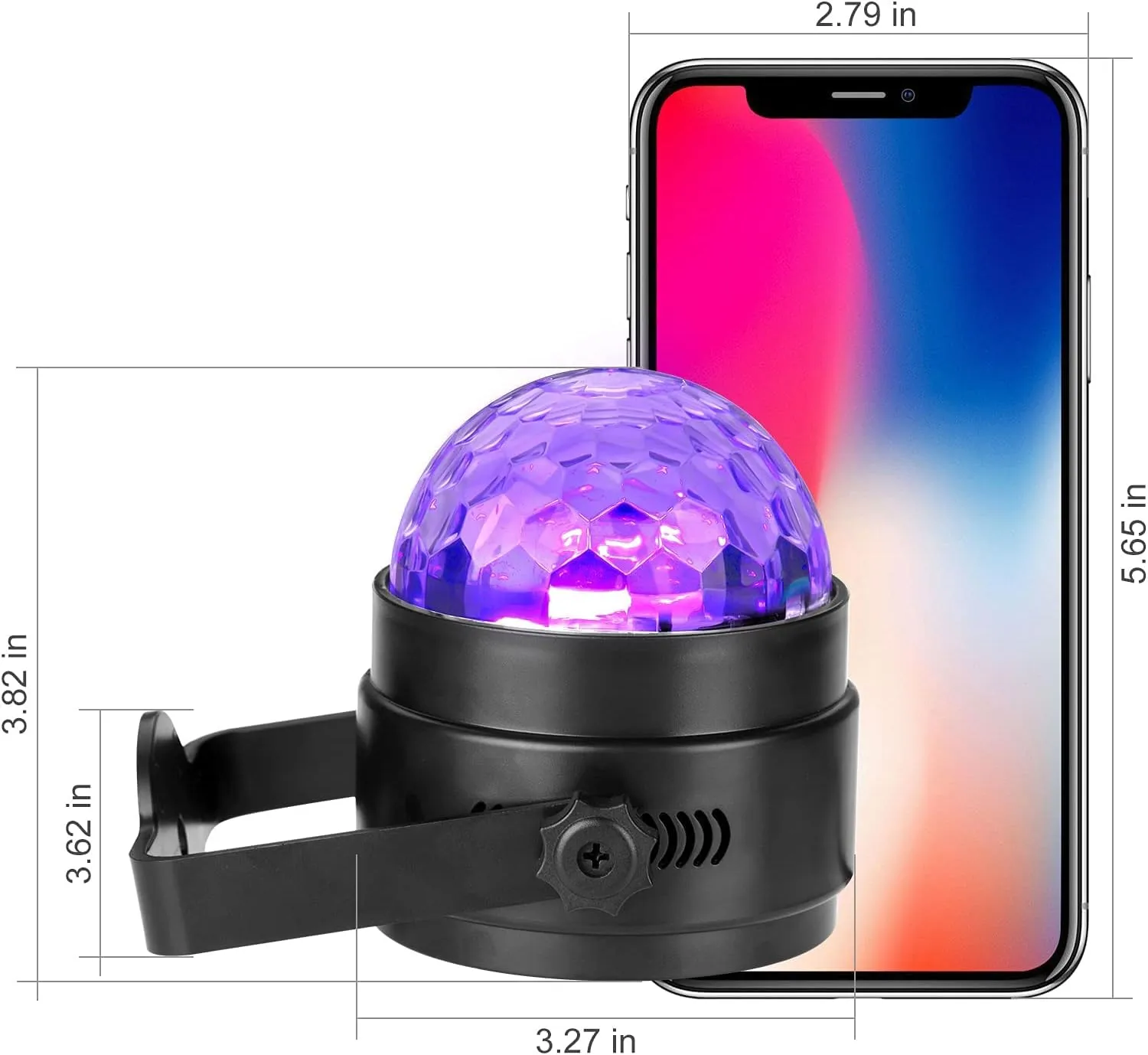Litake UV Black Lights for Glow Party, 6W LED Disco Ball Strobe Lights for Dark Party Supplies, Sound Activated with Remote Control, Dj Light for Halloween Xmas Birthday Party Home Decorations, 2 Pack