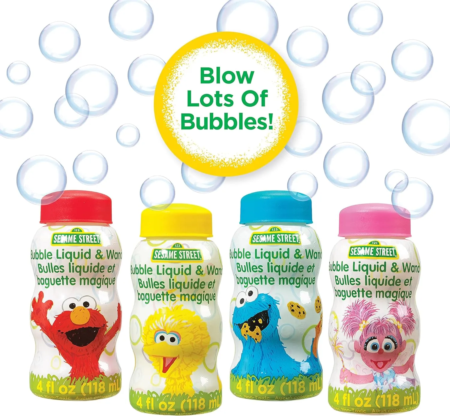 Little Kids Sesame Street 4-Ounce Bubbles Party Toy with Wand (Pack of 24), Model:1800