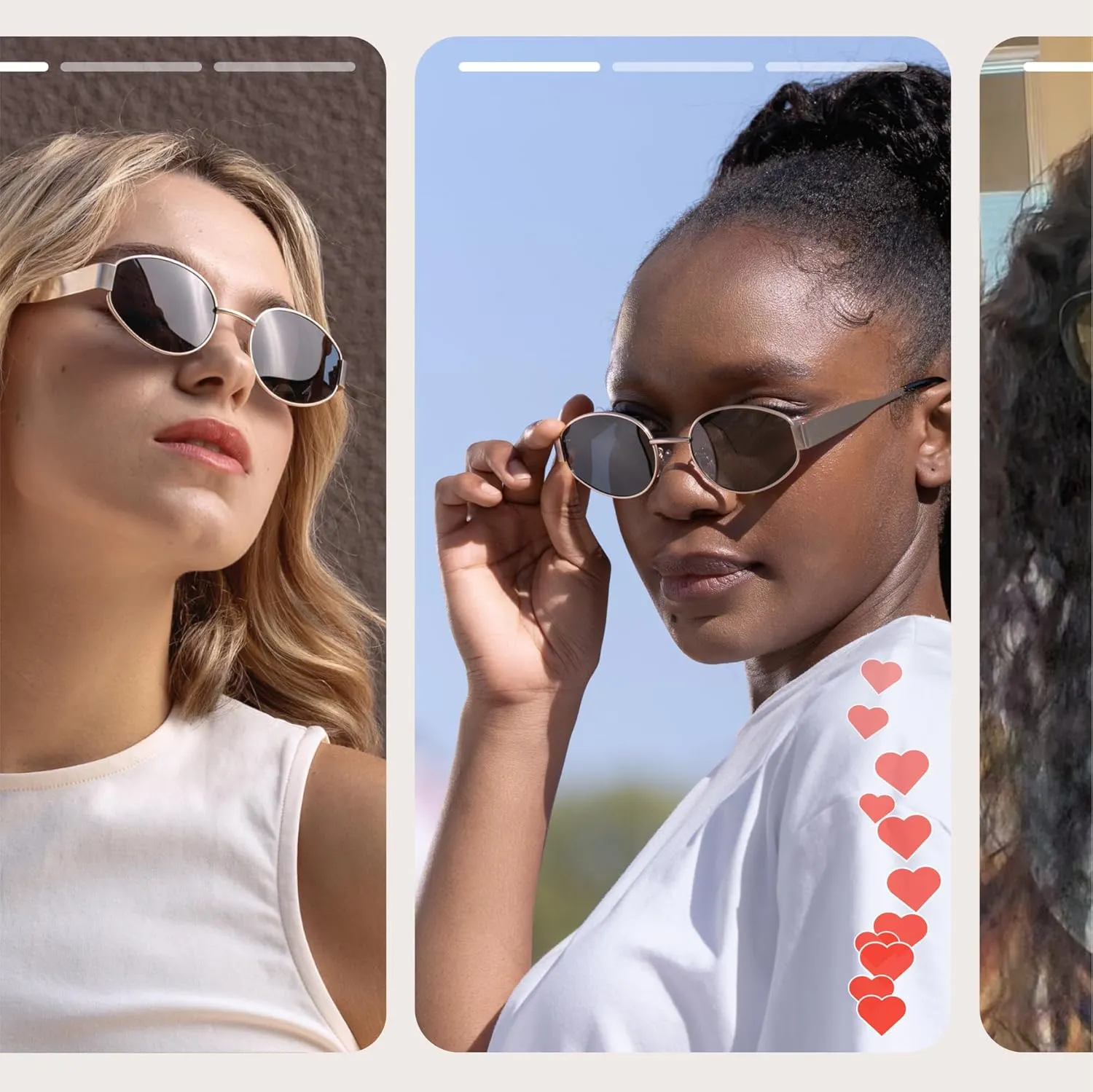 livho 2025 Trendy Oval Sunglasses - Stylish Polarized Shades for Everyday - Retro Metal Frames