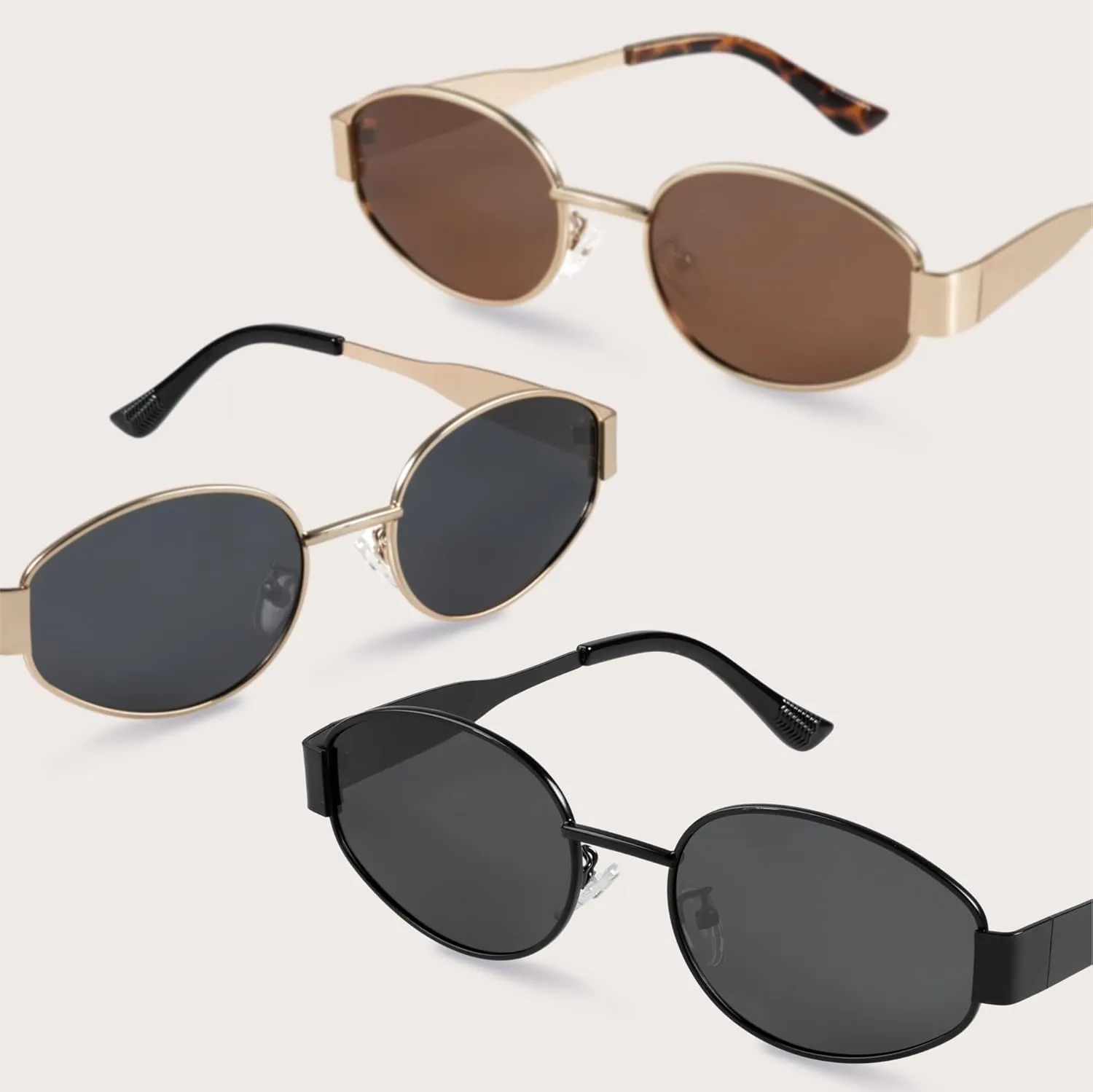 livho 2025 Trendy Oval Sunglasses - Stylish Polarized Shades for Everyday - Retro Metal Frames