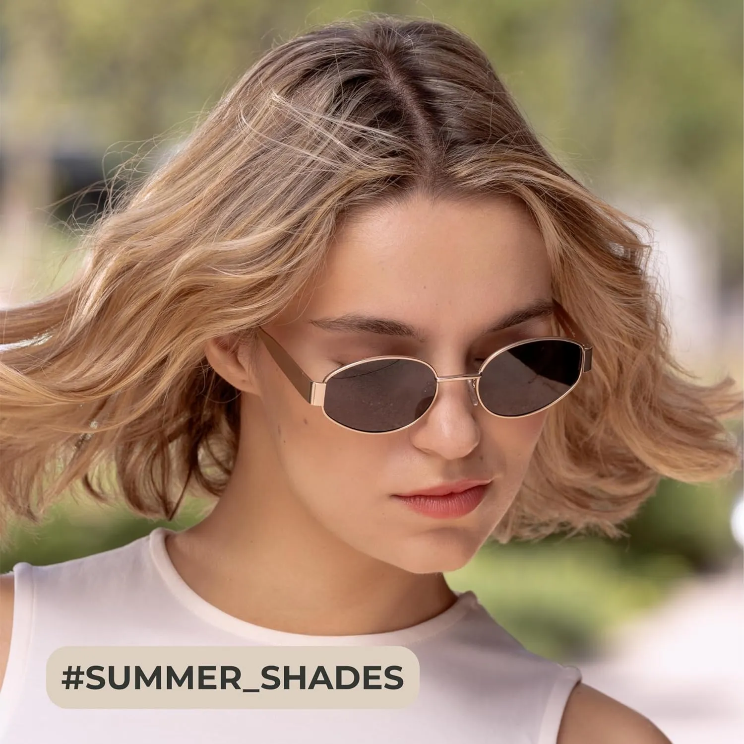 livho 2025 Trendy Oval Sunglasses - Stylish Polarized Shades for Everyday - Retro Metal Frames