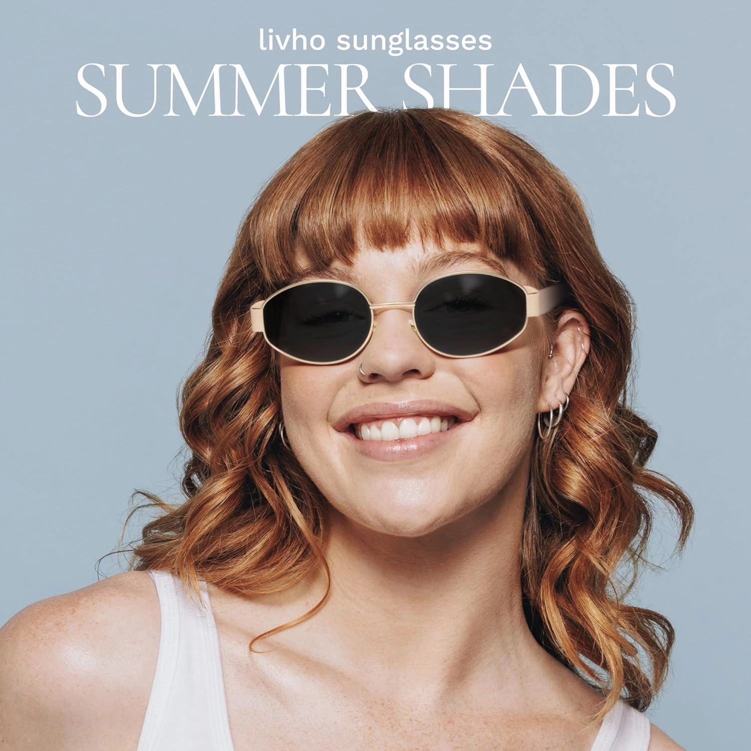 livho 2025 Trendy Oval Sunglasses - Stylish Polarized Shades for Everyday - Retro Metal Frames