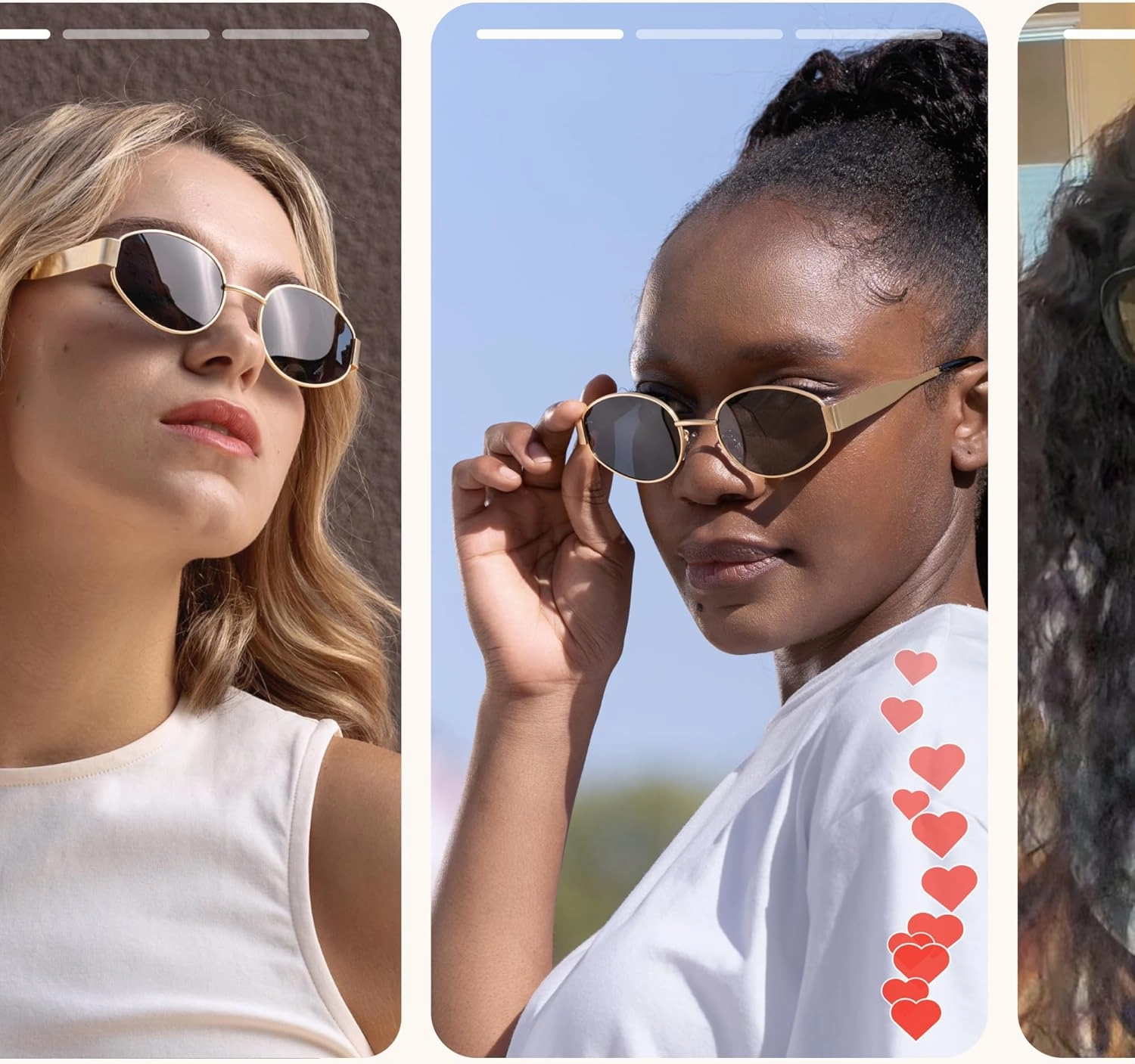 livho 2025 Trendy Oval Sunglasses - Stylish Polarized Shades for Everyday - Retro Metal Frames