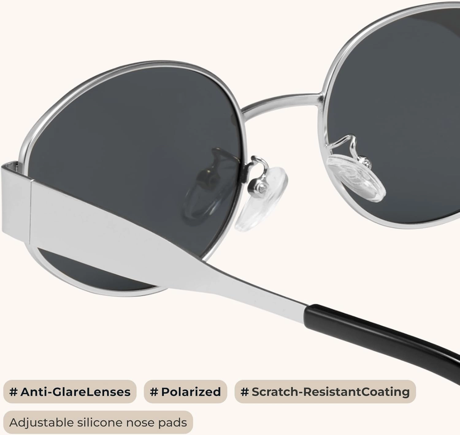 livho 2025 Trendy Oval Sunglasses - Stylish Polarized Shades for Everyday - Retro Metal Frames
