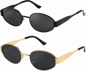 livho 2025 Trendy Oval Sunglasses - Stylish Polarized Shades for Everyday - Retro Metal Frames