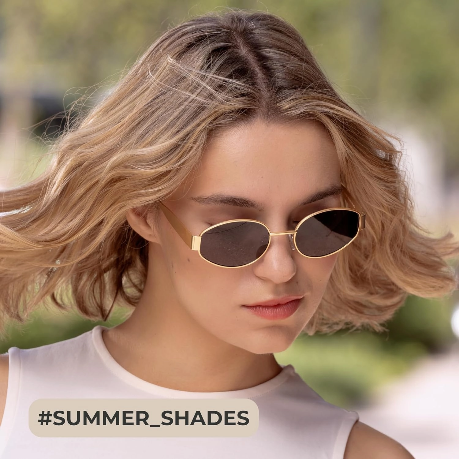 livho 2025 Trendy Oval Sunglasses - Stylish Polarized Shades for Everyday - Retro Metal Frames