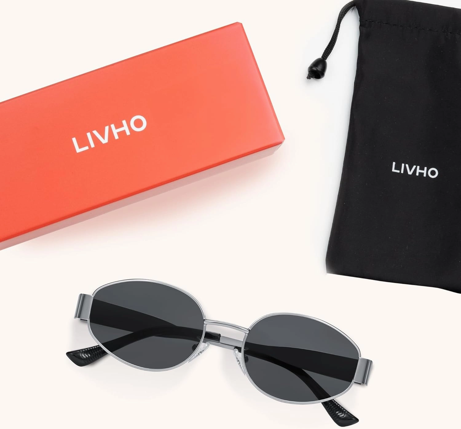 livho 2025 Trendy Oval Sunglasses - Stylish Polarized Shades for Everyday - Retro Metal Frames