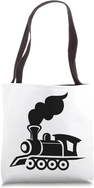 Locomotive Graphic Railroader Railway Track Tote Bag