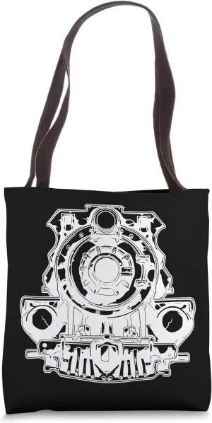 Locomotive Sketch Locomotives Tote Bag
