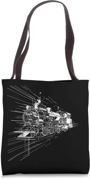Locomotive Sketch Trains Model Railway Tote Bag